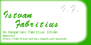 istvan fabritius business card